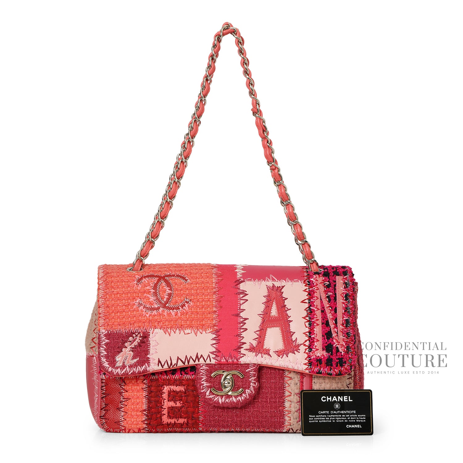 Pink Patchwork Classic Jumbo Flap Bag