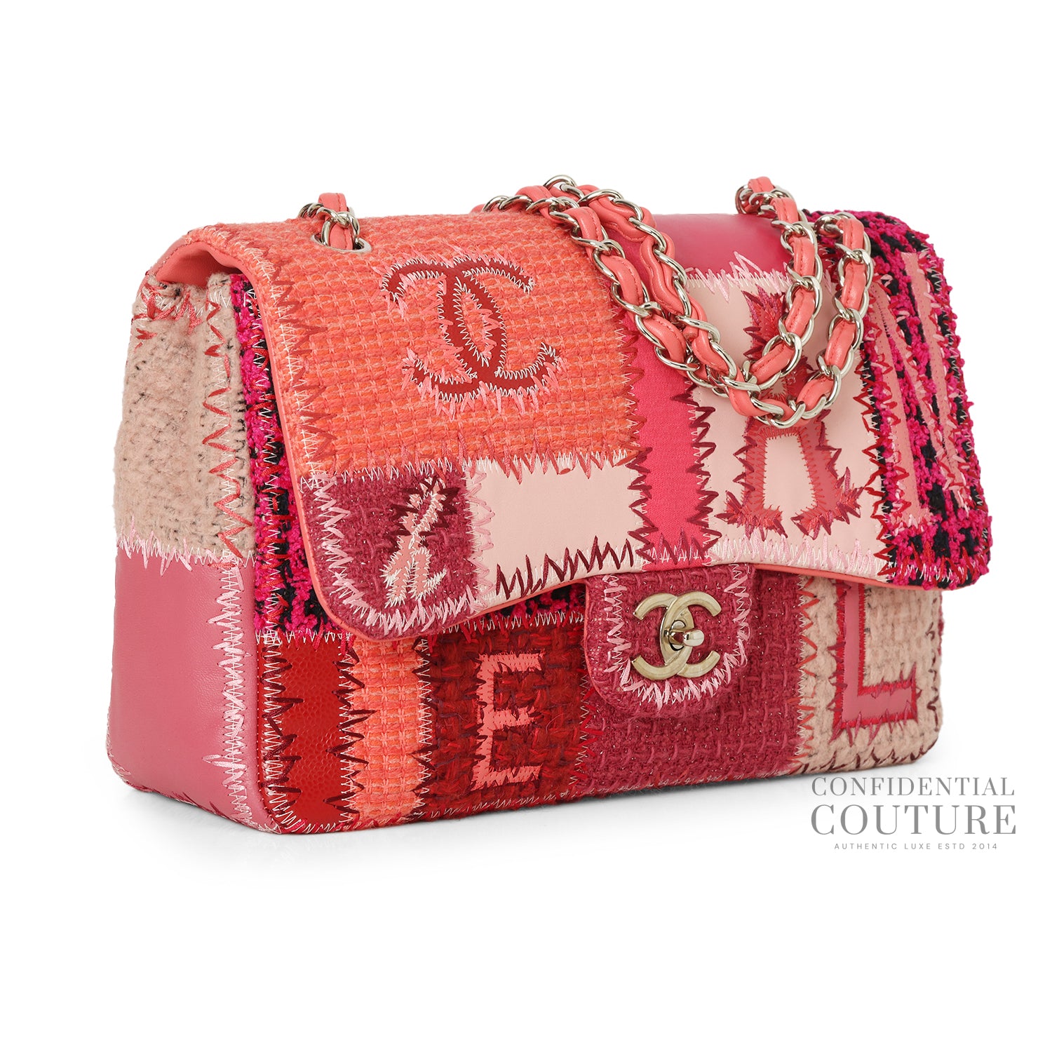 Pink Patchwork Classic Jumbo Flap Bag