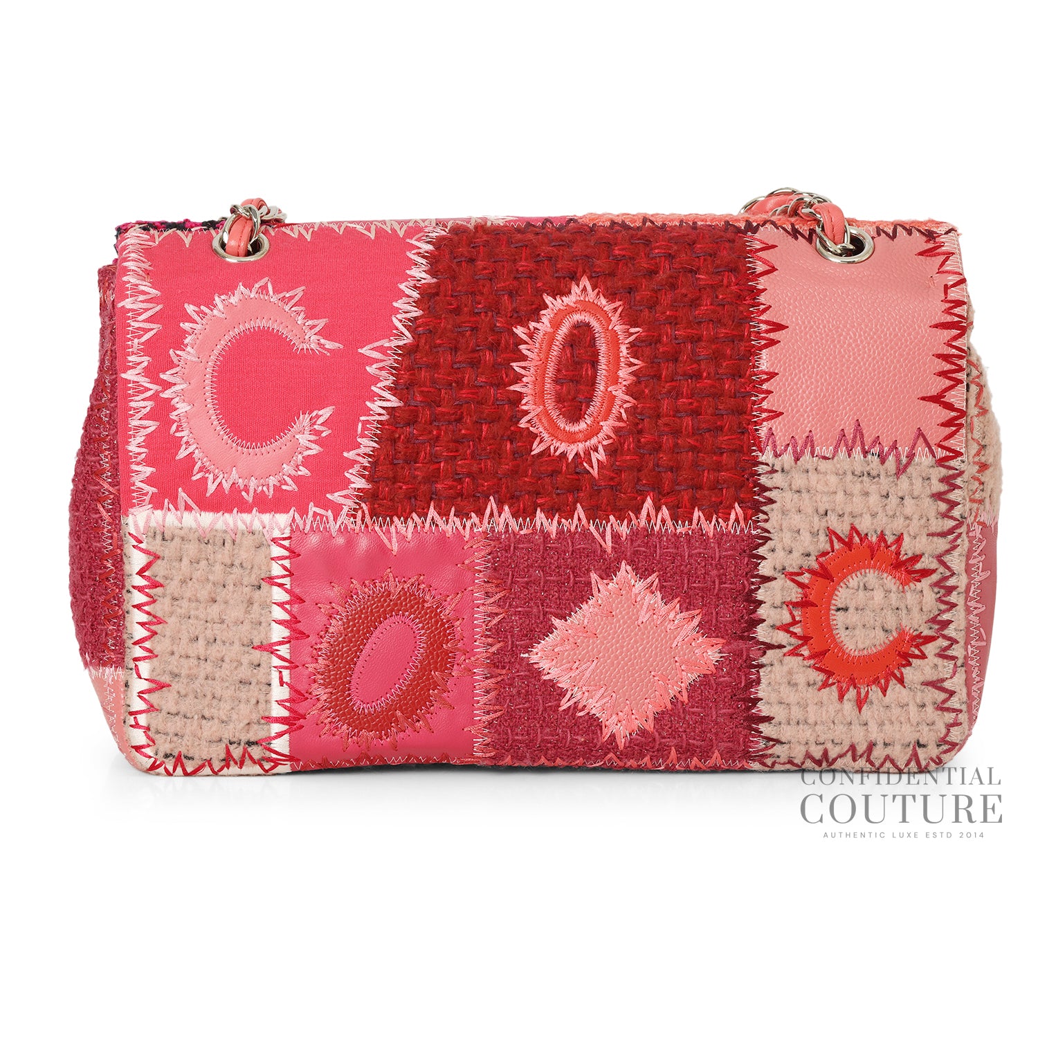 Pink Patchwork Classic Jumbo Flap Bag