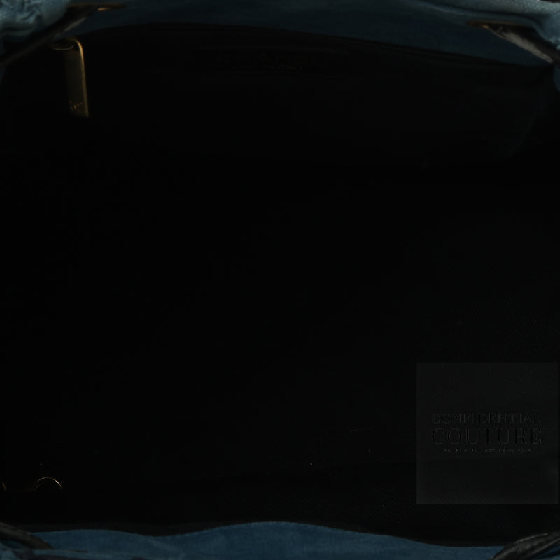 Blue/Black Paris-Cuba Canvas Twist Backpack- Restored