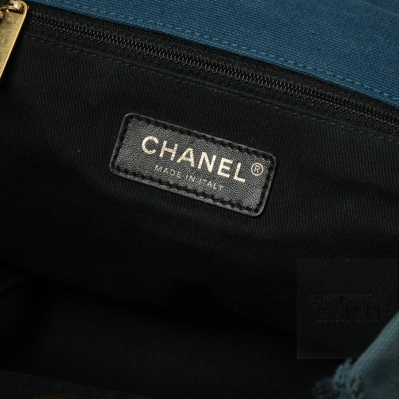 Blue/Black Paris-Cuba Canvas Twist Backpack- Restored