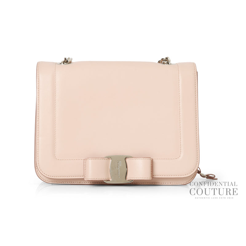 Salvatore Ferragamo Pink Vara Rainbow Small Leather Crossbody Bag