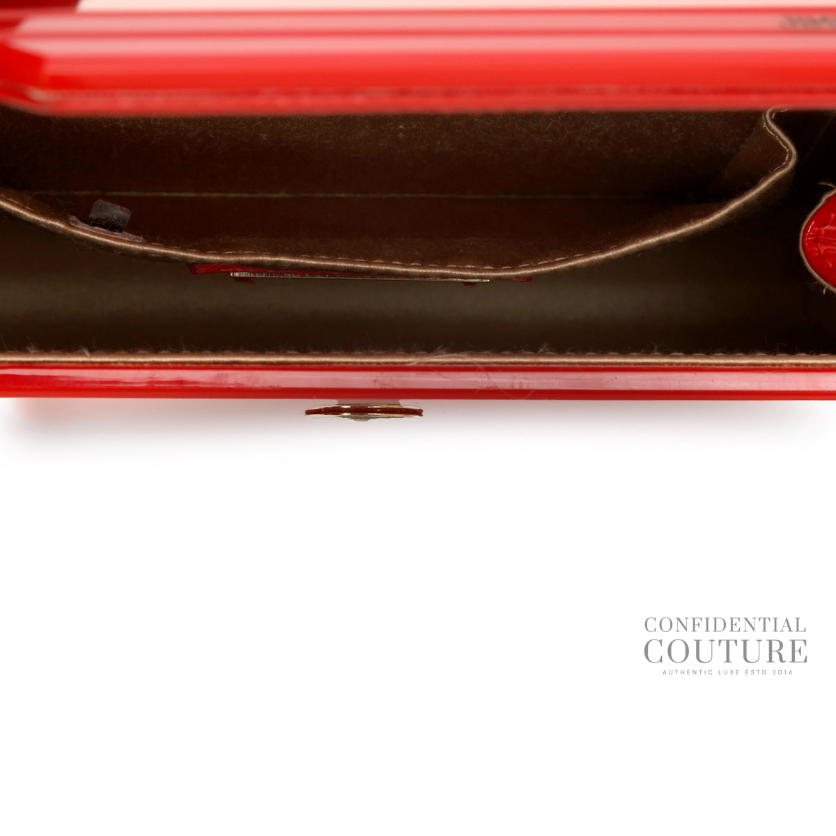Red Candy Clutch With Chain Strap