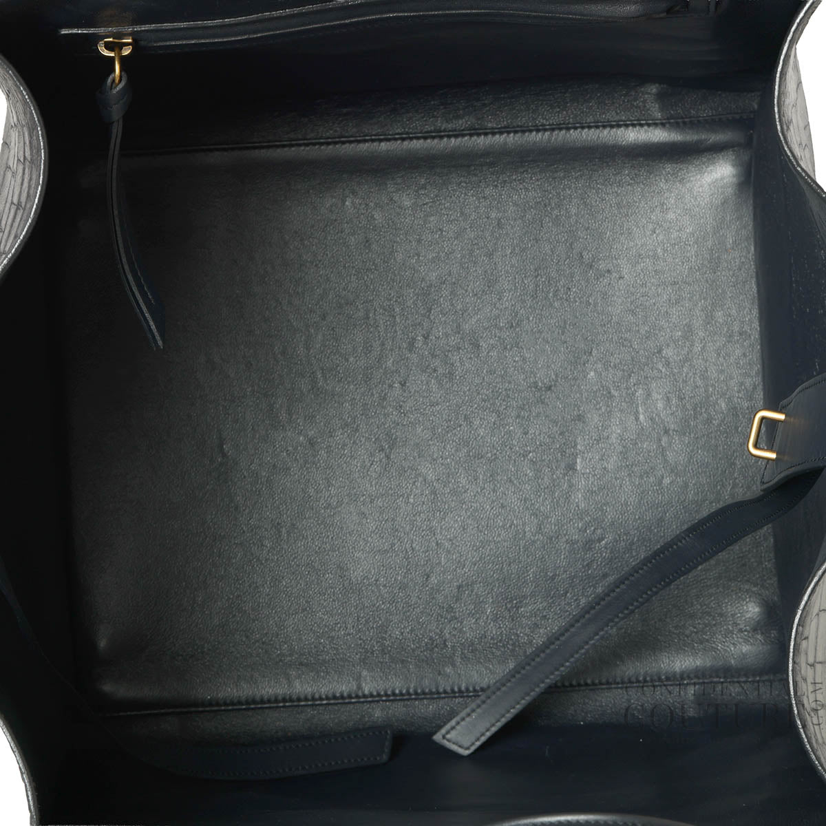 Navy Blue Croc-Embossed Medium Phantom Luggage Tote