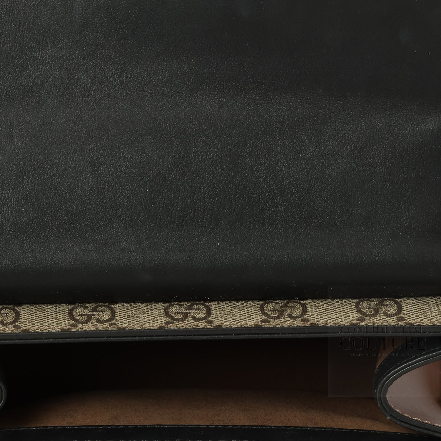 Padlock GG Supreme Black & Beige/Ebony Canvas Small Shoulder Bag