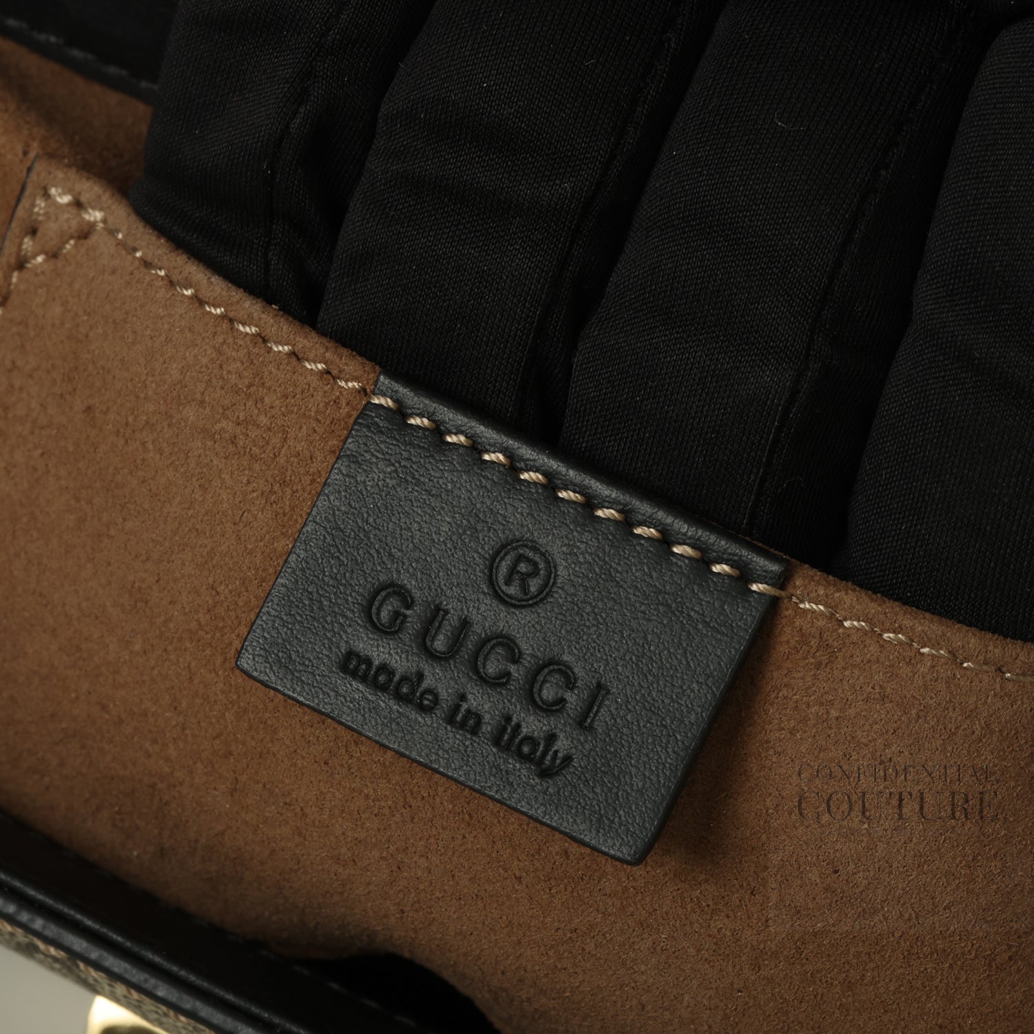 Padlock GG Supreme Black & Beige/Ebony Canvas Small Shoulder Bag