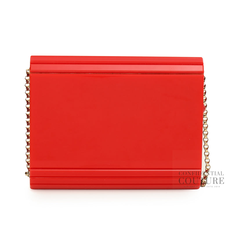 Red Candy Clutch With Chain Strap