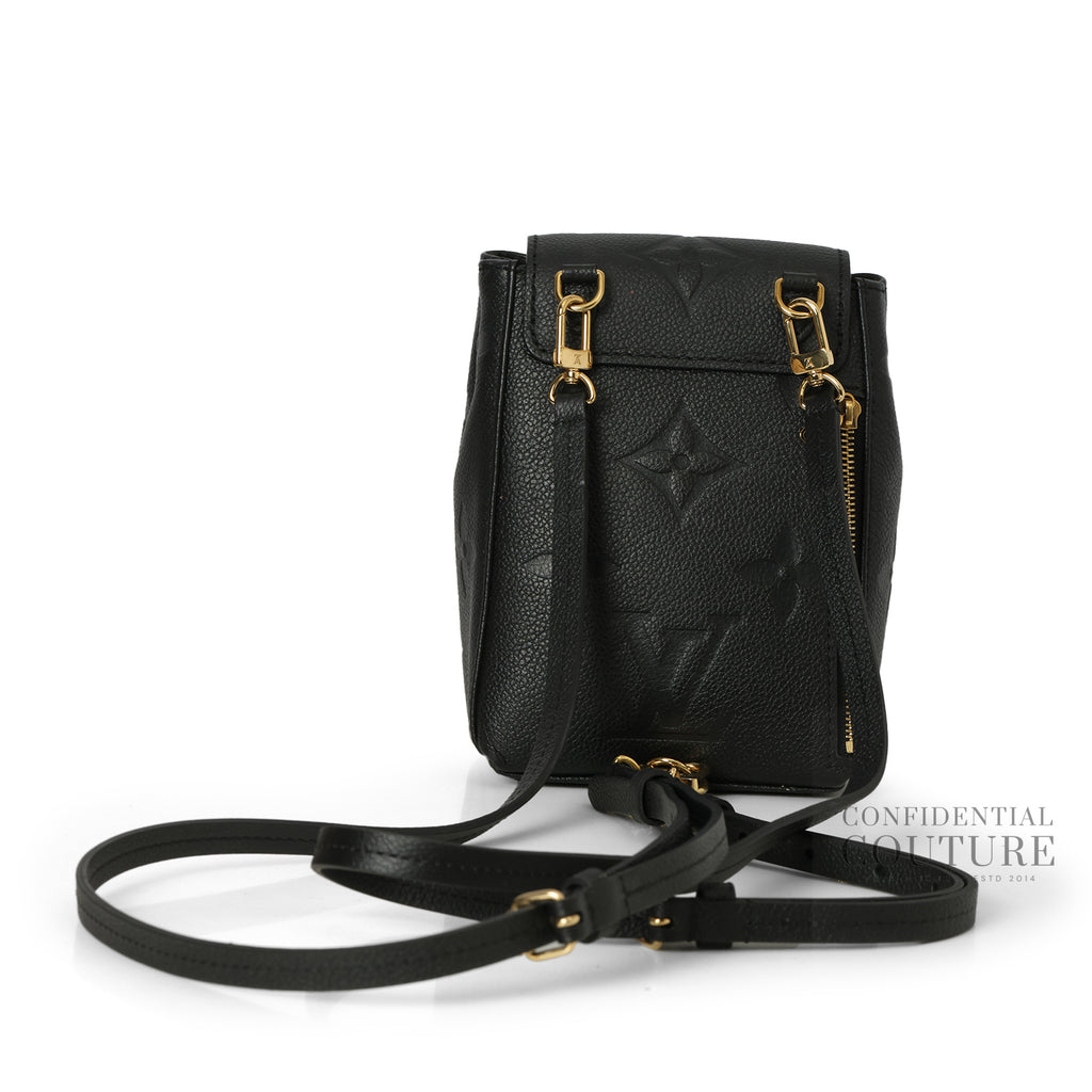 crossbody backpack louis vuitton Black Monogram Empreinte Leather Tiny Backpack – Confidential Couture
