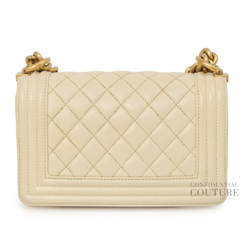 Beige Small Boy Bag