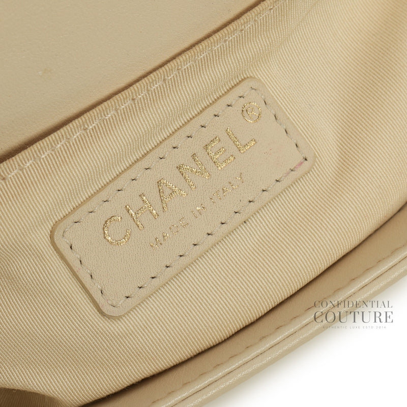 Beige Small Boy Bag