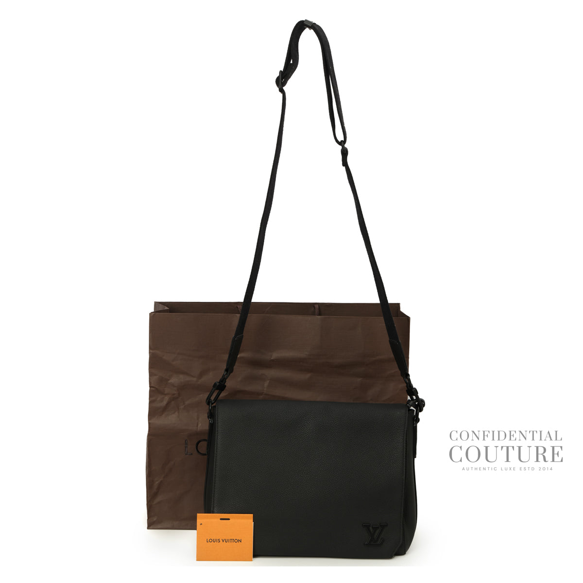 Leather Black Messenger Bag