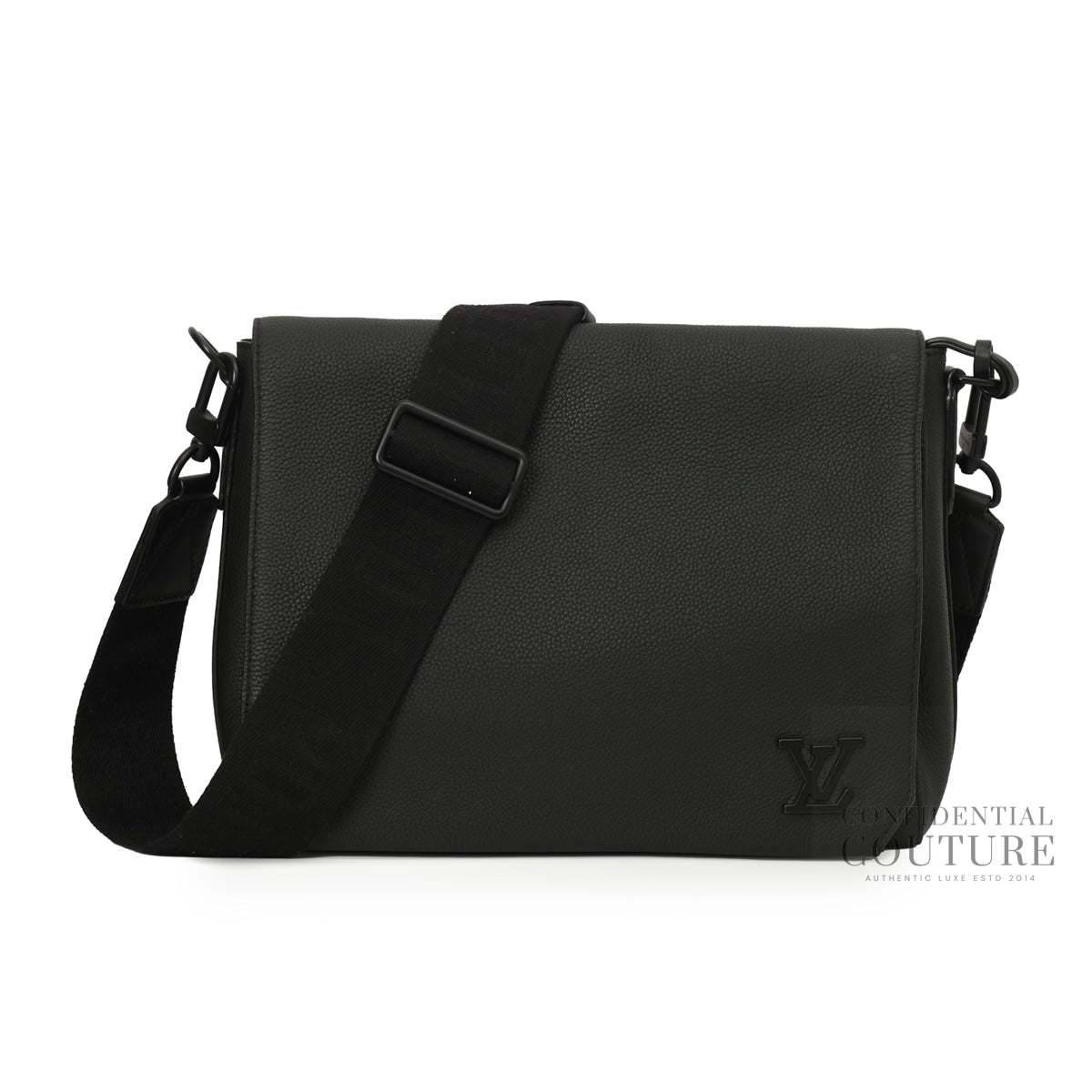 Leather Black Messenger Bag
