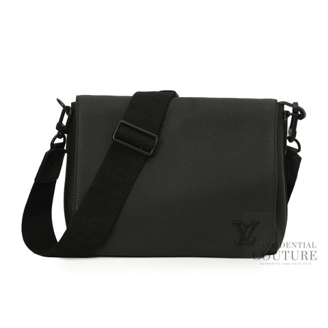 Leather Black Messenger Bag