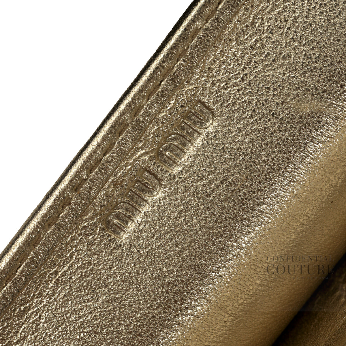 Silver Matelasse Leather Wallet on Chain