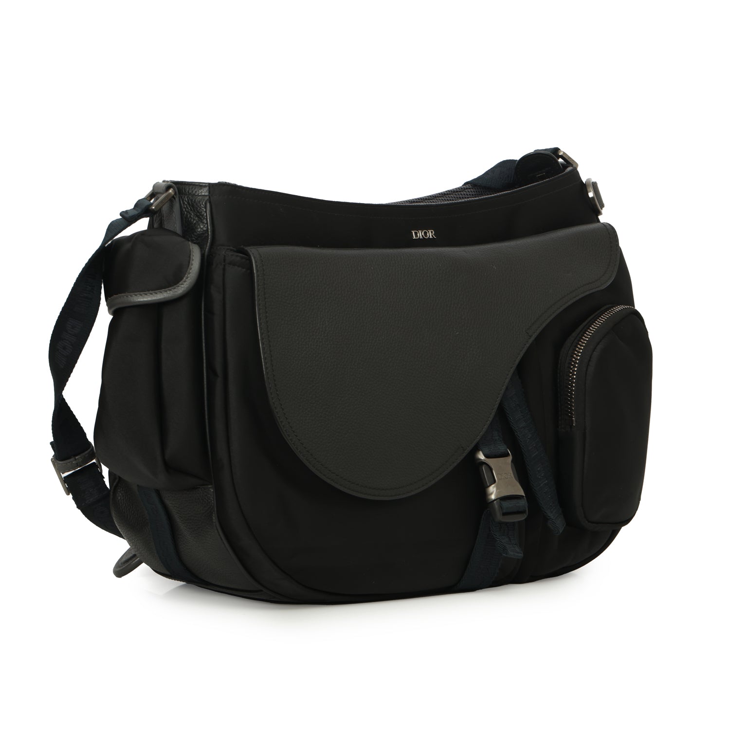 X Sacai Black Saddle Soft Bag