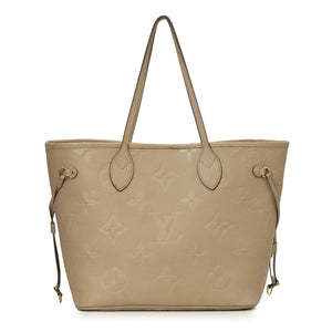 Neverfull Tourterelle Monogram Empreinte MM Tote Bag