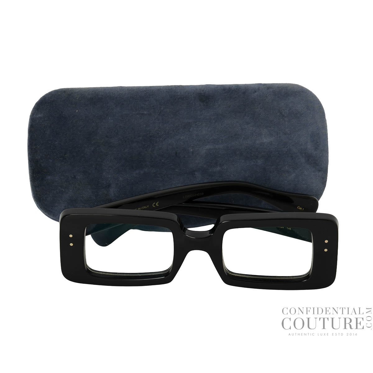 Black GG0873S Rectangular Frame Acetate Sunglasses, Number 2.5-3 Both Sides