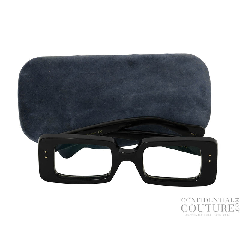 Black GG0873S Rectangular Frame Acetate Sunglasses, Number 2.5-3 Both Sides