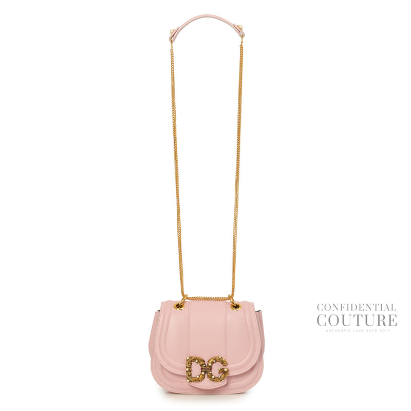 Amore Logo Embellished Pink Cross-Body Bag