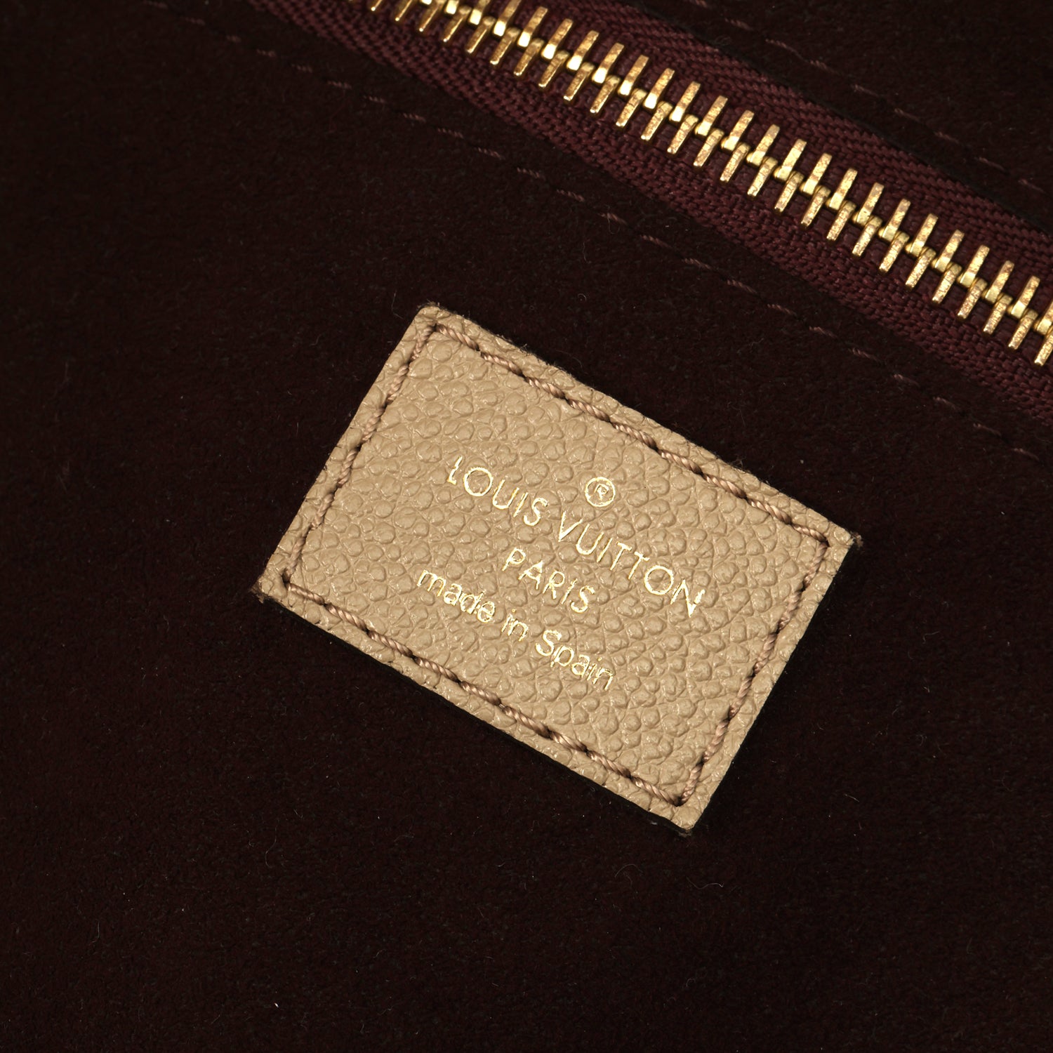 Neverfull Tourterelle Monogram Empreinte MM Tote Bag