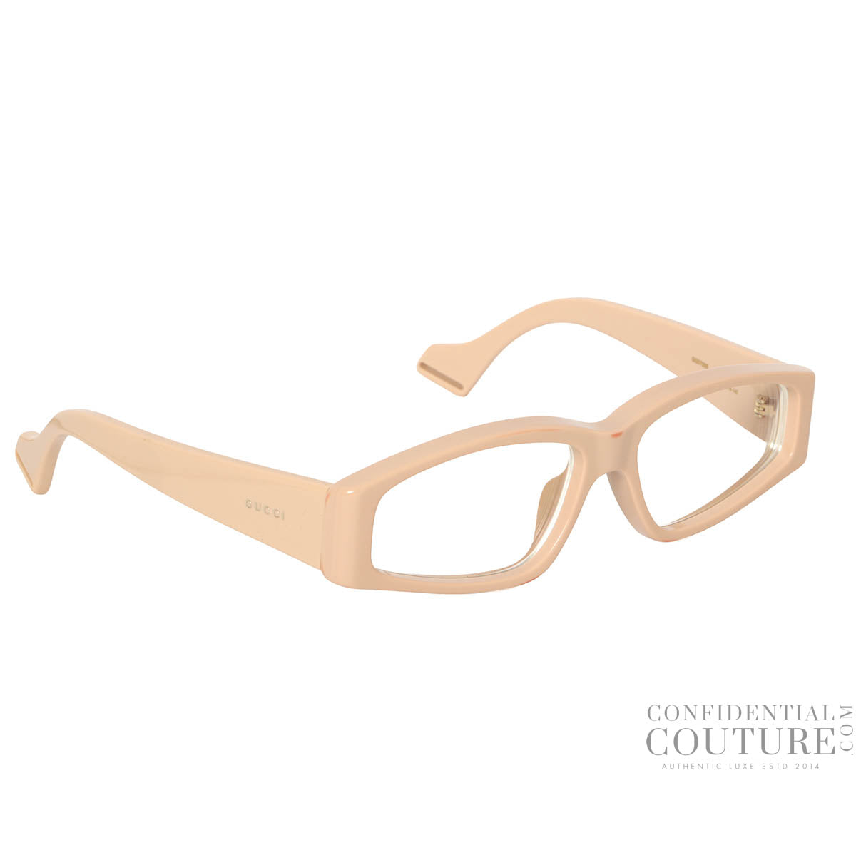 Nude Pink GG07065 004 Acetate Reading Glasses For Women, Number 2.5-3 Both Sides