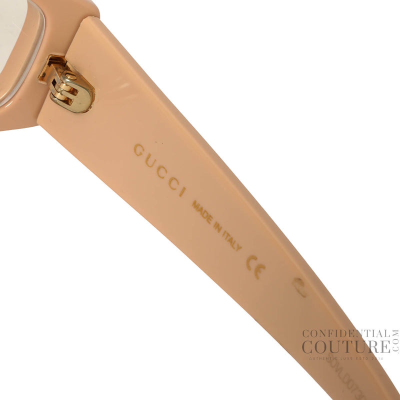 Nude Pink GG07065 004 Acetate Reading Glasses For Women, Number 2.5-3 Both Sides