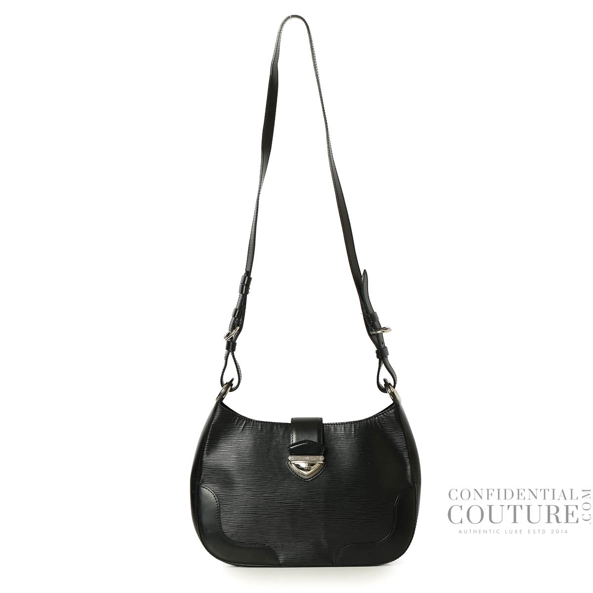 Black Epi Leather Musette Bagatelle Bag