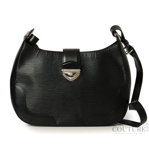 Black Epi Leather Musette Bagatelle Bag