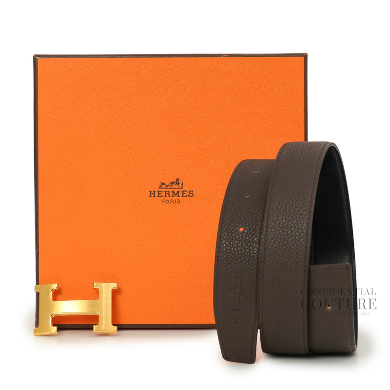 Constance Belt Buckle & Reversible Black / Ebony Belt | 80