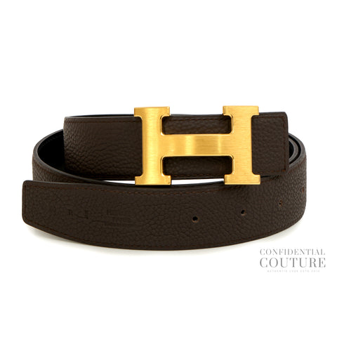 Constance Belt Buckle & Reversible Black / Ebony Belt | 80