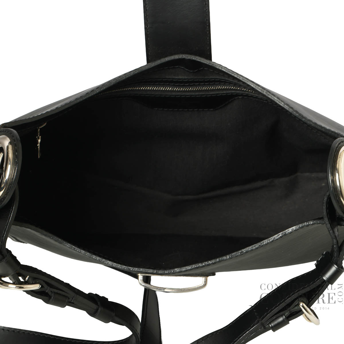 Black Epi Leather Musette Bagatelle Bag
