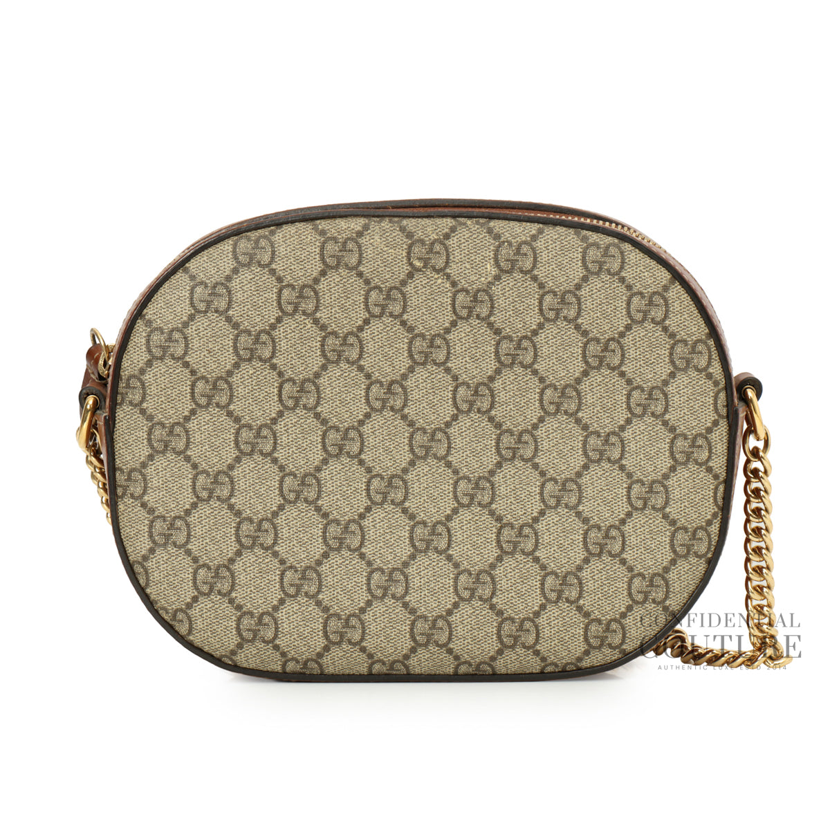 Brown GG Supreme Monogram Coated Canvas Mini Chain Bag