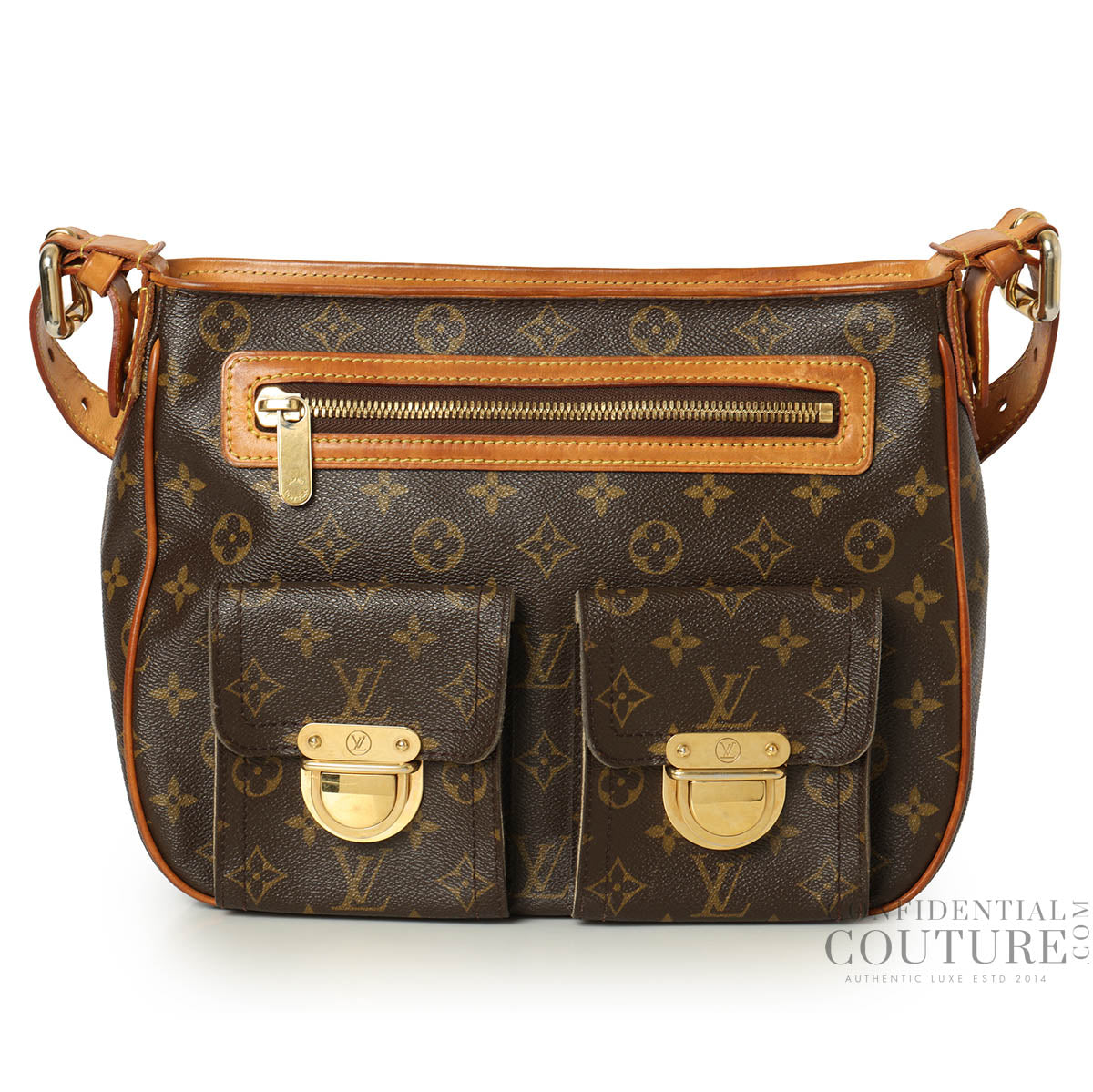 Brown Monogram Canvas Hudson GM Bag