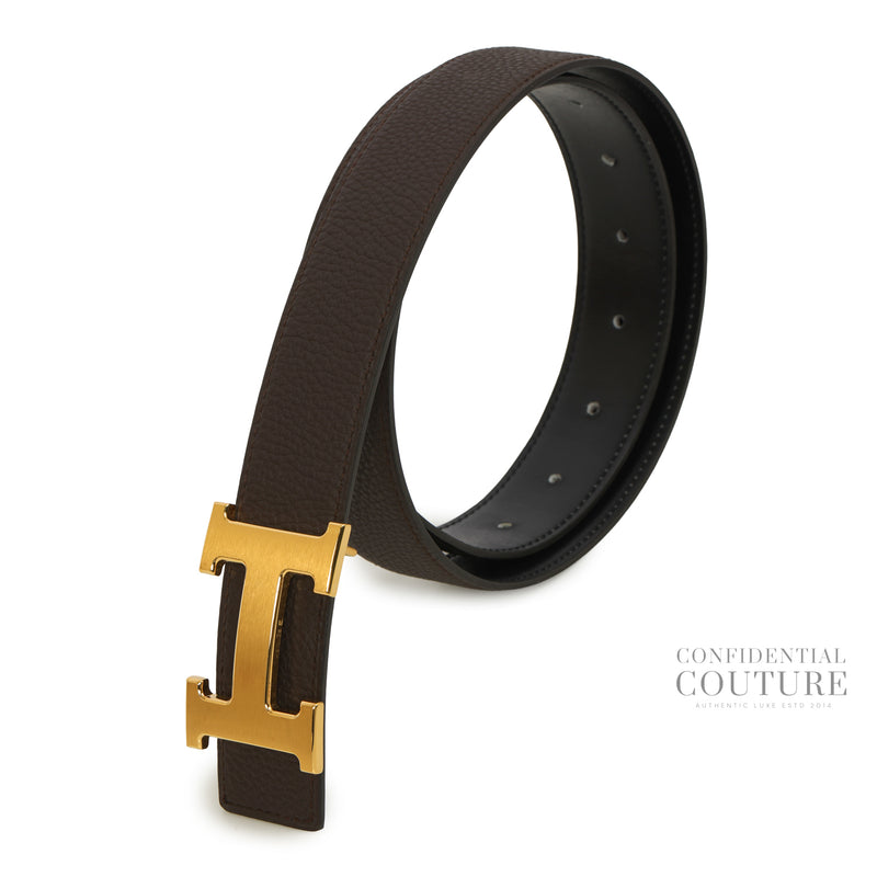 Constance Belt Buckle & Reversible Black / Ebony Belt | 80