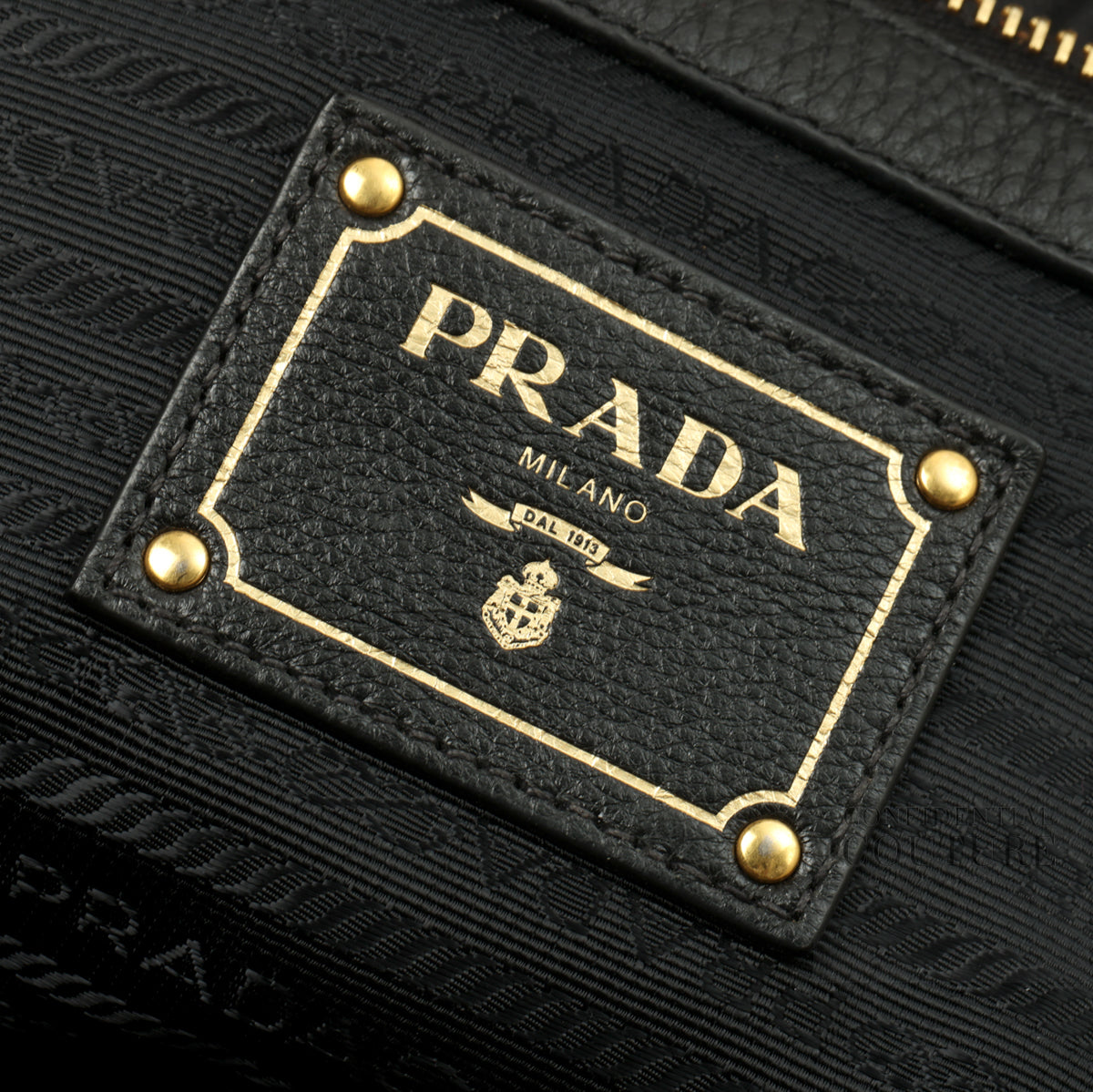 Black Vitello Daino Leather Open Tote