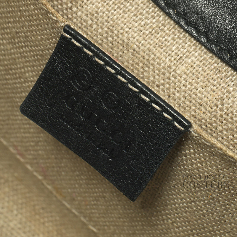 Black Microguccissima Mini Emily Crossbody Bag