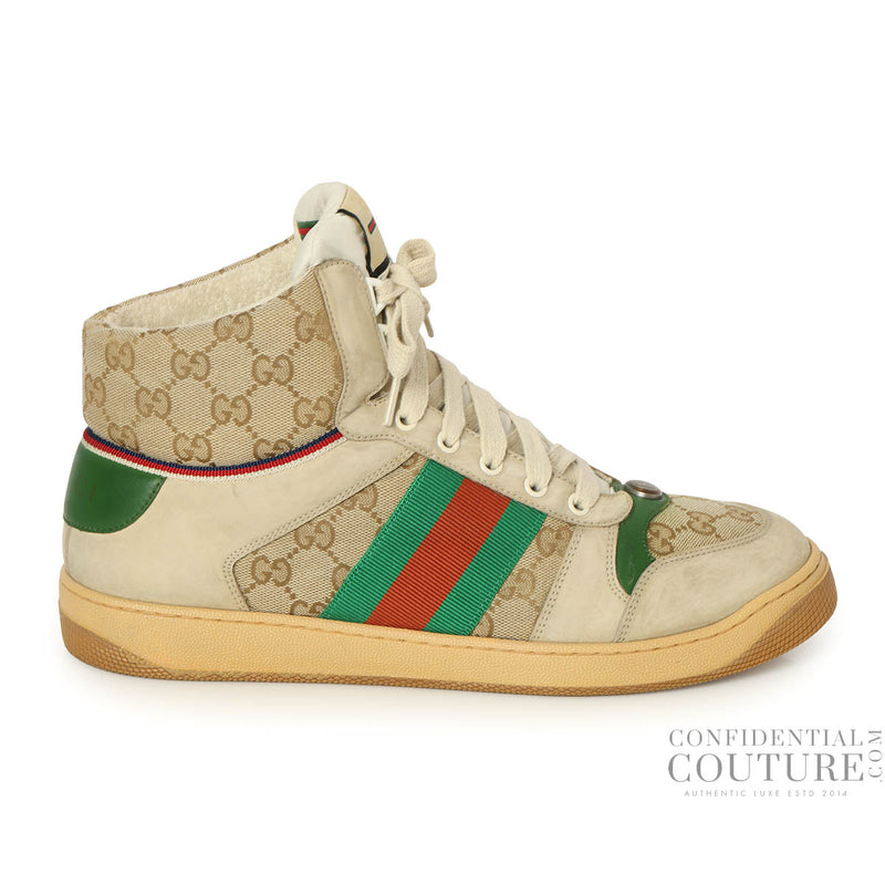 Gucci Men's Screener Canvas Sneakers 9.5