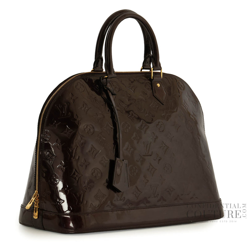 Women Louis Vuitton Amarante Monogram Vernis Alma GM Bag