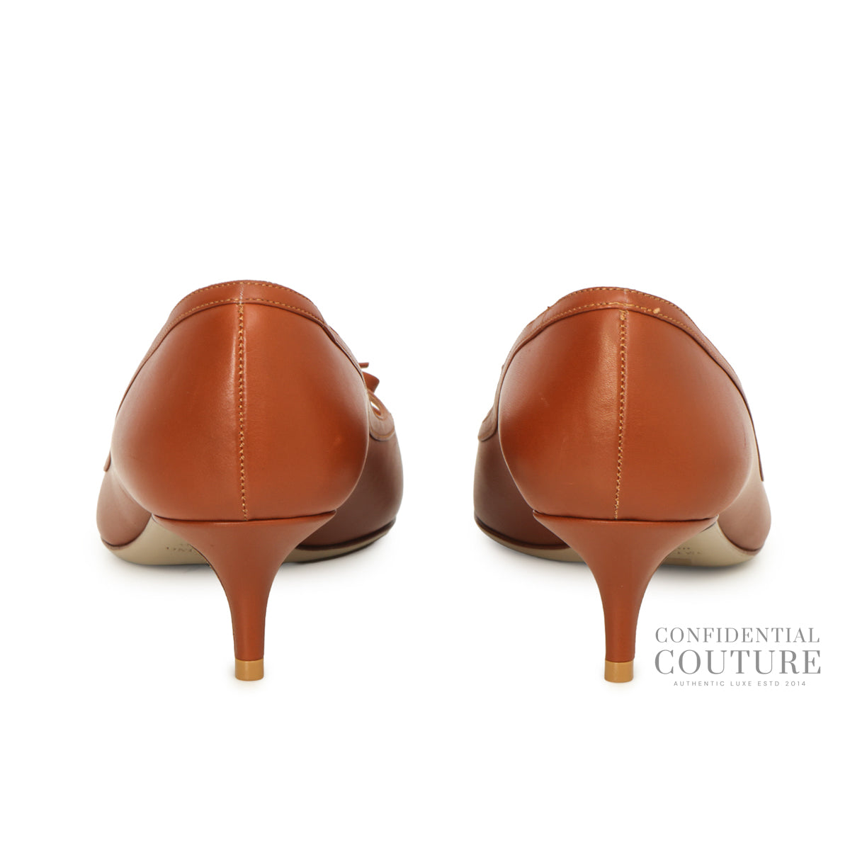 Garavani Tan Leather Bow Cognac Pumps | EU 37.5