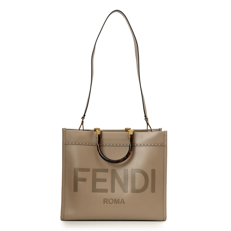 Women fendi dove grey sunshine medium tote sale
