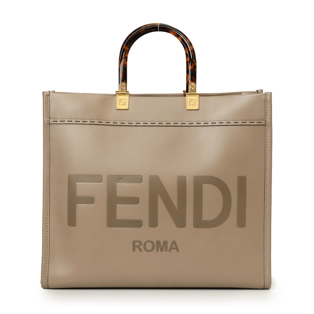 Fendi Dove Grey Sunshine Medium Tote