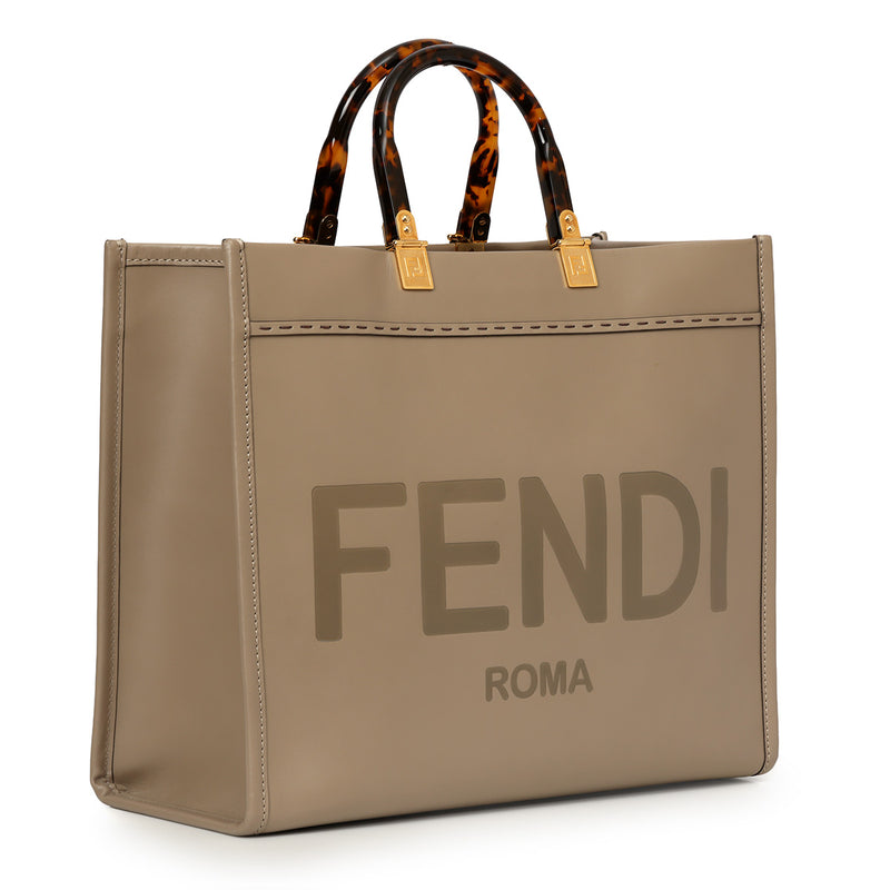Women fendi dove grey sunshine medium tote price