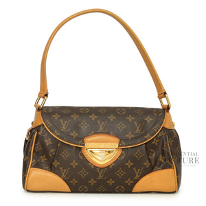 Brown Monogram Canvas Beverly MM Bag