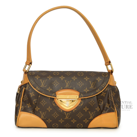Brown Monogram Canvas Beverly MM Bag