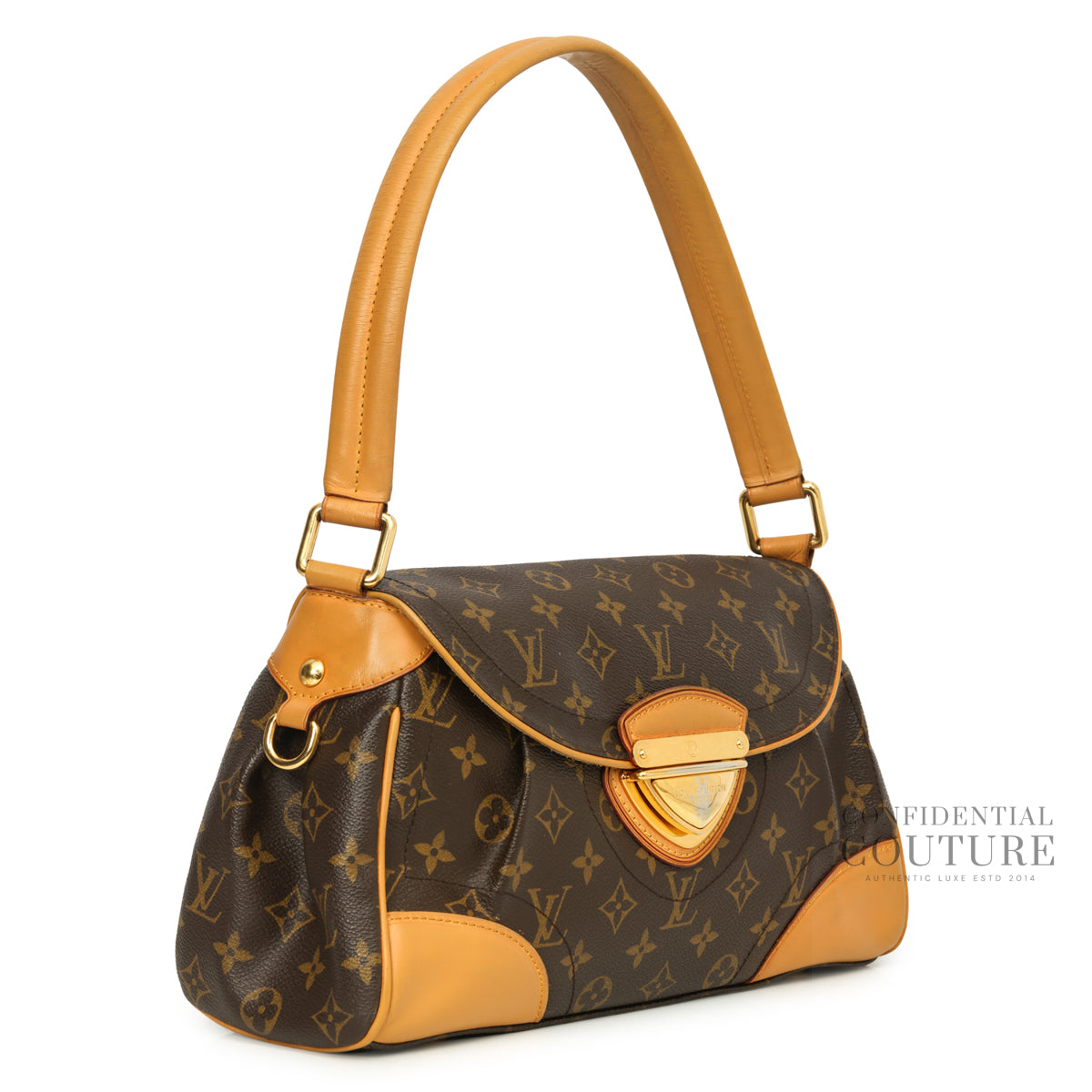 Brown Monogram Canvas Beverly MM Bag
