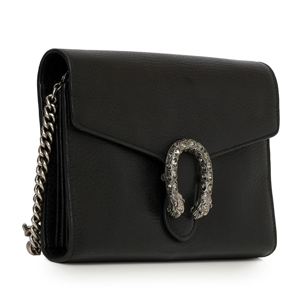 Shop Preloved Gucci Black Dionysus Wallet On Chain Bag 100