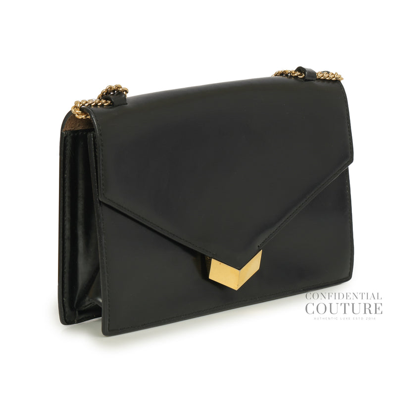 Black Leather Leila Crossbody Bag