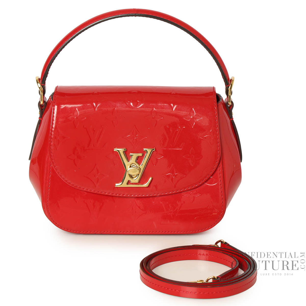 Cerise Monogram Vernis Pasadena Bag