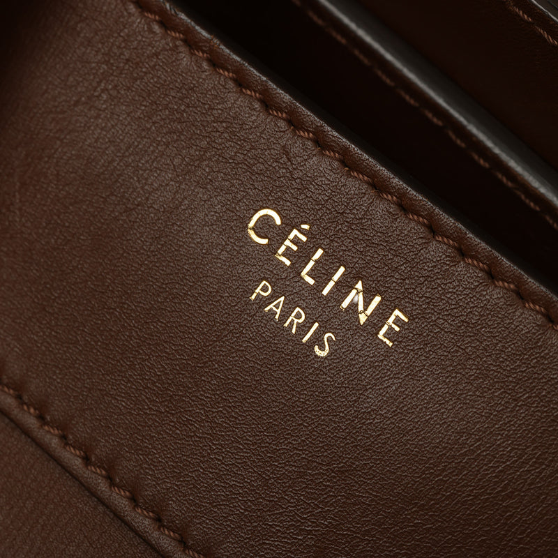 Celine luggage mini brown sienna leather tote sale