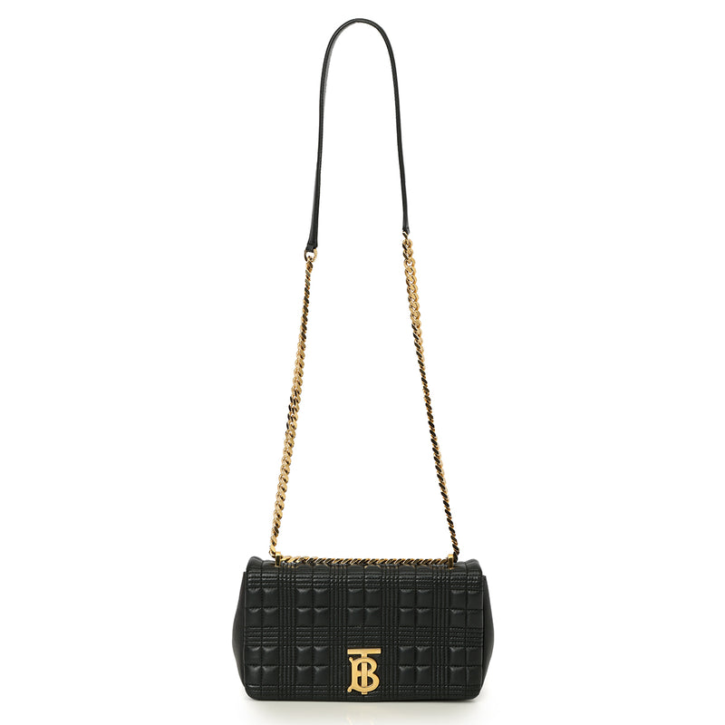 Black Quilted Leather Small Lola Bag